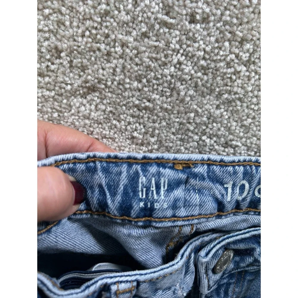 GAP Kids Girls Jeans Size 10 Girlfriend Light‎ Wash Distressed